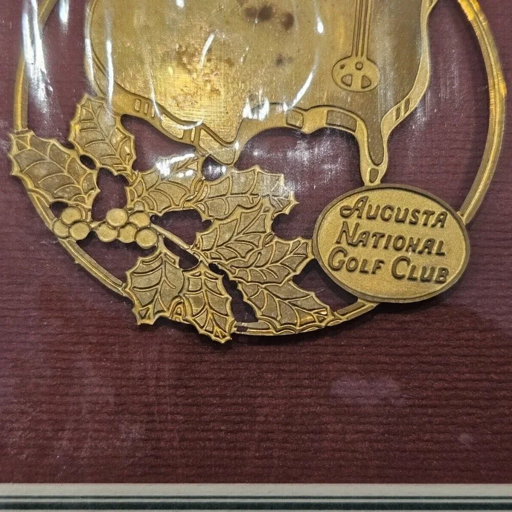 RARE 2001 MASTERS 24k TOURNAMENT AUGUSTA NATIONAL GOLF CLUB PGA HOLIDAY ORNAMENT